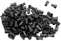 KBW Klemmbausteine Technik Verbinder mit Kreuzlöchern in schwarz 100Stück