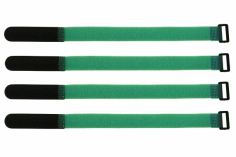 Akkuklettband 300mm in dunkel grün 4 Stück