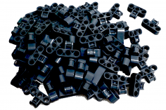 KBW Klemmbausteine Technik Achsen und Pin Verbinder senkrecht mit 3 Pin Löchern in schwarz 100 Stück