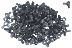 KBW Klemmbausteine Technik Pin Verbinder mit 2 Achsen in schwarz 100 Stück