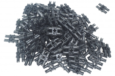KBW Klemmbausteine Technik Pin Verbinder doppelt mit Achsenloch in schwarz 100 Stück