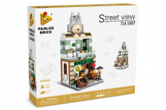 Panlos Klemmbausteine Mini Street View Modular Teestube - 272 Teile