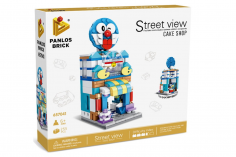 Panlos Klemmbausteine Mini Street View Modular Konditorei - 255 Teile