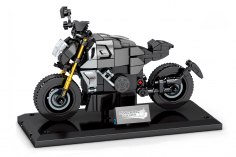Sembo Klemmbausteine Motorrad auf Ständer in schwarz - 304 Teile