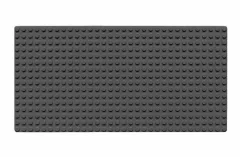 Wange Grundplatte dunkel grau 16x32 Noppen, ca. 25,5x13cm