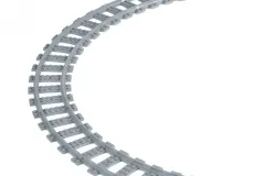 STS Klemmbausteine Eisenbahn Schiene Kurven/Gebogen "STANDARD RADIUS R40" im Karton - 30Stück