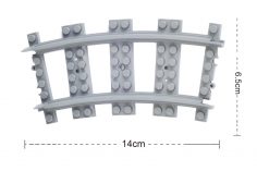 STS Klemmbausteine Eisenbahn Schiene Kurven/Gebogen STANDARD RADIUS im Karton - 30Stück