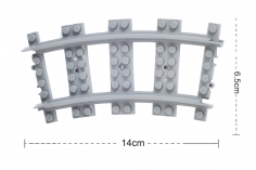 STS Klemmbausteine Eisenbahn Schiene Kurven/Gebogen STANDARD RADIUS im Karton - 30 Stück