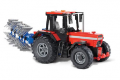 CaDa Klemmbausteine Farm Traktor 1:17 - RC Set RTR mit Fernsteuerung und Antriebsset - 1675 Teile