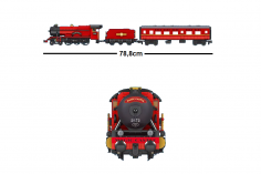 MouldKing Klemmbausteine magische Dampflokomotive mit Fernsteuerung und Schienenkreis - 2086 Teile