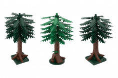 KBW Klemmbausteine Baum Set bestehnden aus Tannen 3 Stück - 148 Teile