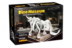 Linoos Klemmbausteine Dino Museum Mammut - 188 Teile