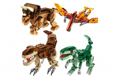 Panlos Klemmbausteine Dinosaurier Set 4 Dinos 3in1 - 979 Teile