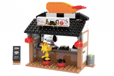 Linoos Klemmbausteine Peanuts Sushi Stand mit Snoopy und Woodstock - 140 Teile