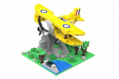 Linoos Klemmbausteine Peanuts Flugzeug mit Snoopy, Lucy und Woodstock - 275 Teile