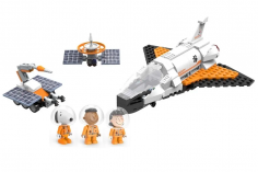 Linoos Klemmbausteine Peanuts Space Shuttle mit Snoopy, Lucy und Franklin - 284 Teile