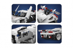 CaDA Klemmbausteine - Apocalypse Sports Car - Pullback-Antrieb (Rückzieh-Antrieb) - 368 Teile