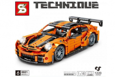 Sembo Klemmbausteine orange/schwarzer Sportwagen - 1220 Teile