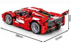 Sembo Klemmbausteine roter Sportwagen - 1282 Teile