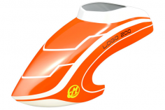 Mikado Haube LOGO 200 neon-orange/weiß