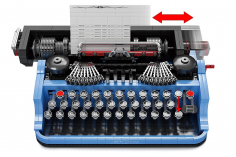 MouldKing Klemmbausteine Klassische Schreibmaschine in Blau - 2139 Teile