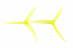 HQ Juicy 3Blatt Propeller 40x5,1x4mm in Gelb Transparent Poly Carbonate 2xCW und 2xCCW