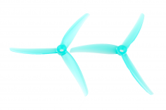 HQ Juicy 3Blatt Propeller 40x5,1x4mm in Blau Transparent Poly Carbonate 2xCW und 2xCCW