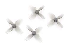 HQ Micro Whoop 4Blatt Propeller 40mm in Grau 1mm Shaft Poly Carbonate 2xCW und 2xCCW