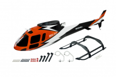 Microheli Scale Rumpf AS-350 in orange/schwarz/weiß für Blade 330S, 330X und 450X