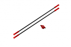 L-MA Precision Tuning Heckrohr Gestänge Set aus Aluminium in Rot für BLADE InFusion 180