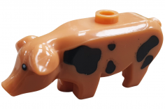 Klemmbausteine Schwein gefleckt hellbraun