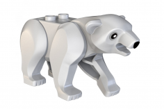 Klemmbausteine Eisbär in weiß