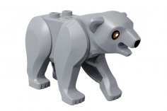Klemmbausteine Bär in grau