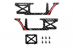 OMPHobby Ersatzteile Carbon Rahmenplatten Set in Rot für M2 EVO und M2 EVO MK2