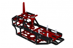 L-MA Precision Aluminium Carbonfaser Hauptramenset in Rot für Blade InFusion 180