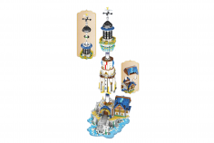 Reobrix Klemmbausteine European Century Leuchtturm - 3228 Teile