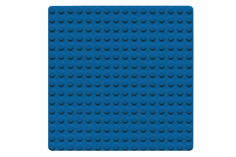 Wange Grundplatte blau 16x16 Noppen, ca. 13x13cm