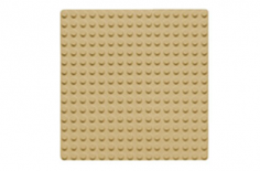 Wange Grundplatte sand gelb 16x16 Noppen, ca. 13x13cm