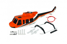 Microheli Fiberglas Bell UH-1 Huey Rumpf mit Landegestell in Orange für BLADE 230S, V2, Smart