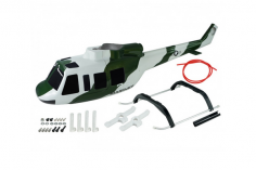 Microheli Fiberglas Bell UH-1 Huey Rumpf mit Landegestell für BLADE 230S, V2, Smart