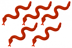 Klemmbaustein Schlange in rot 5 Stück