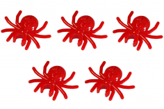 Klemmbausteine Spinne in rot 5Stück