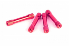 Abstandshalter M3 aus Aluminium in Bone Form in Pink 4Stück 35mm
