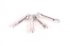 Abstandshalter M3 aus Aluminium in Bone Form in Silber 4Stück 30mm