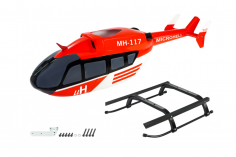 Microheli Scale Rumpf Set Airbrush Fiberglass EC145 für OMP Hobby M2, EVO