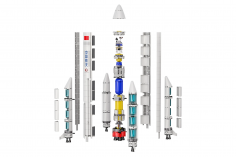 CaDA Klemmbausteine Lange Trägerrakete, Langer Marsch 5 LM-5 - 1502 Teile
