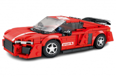 Reobrix Klemmbausteine Creative Auto roter Sportwagen - 413 Teile