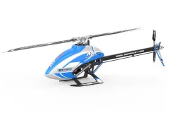 OMPHobby M4 Heli Kit in Blau / Baukasten mit Rotorblättern und Motor