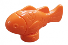 Klemmbaustein Fisch in orange