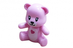Klemmbausteine Teddybär in pink/rosa
